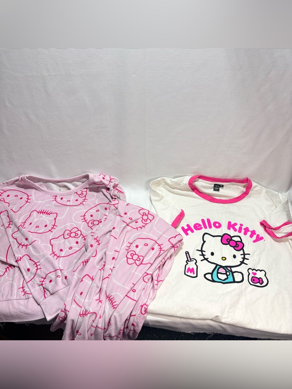 Sanrio Hello Kitty Pink & White Pajama Set